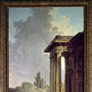 Ruins of a portico Painting by Hubert Robert (1733-1808