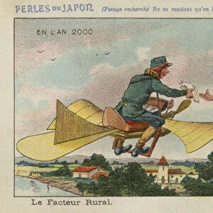 The rural postman in the year 2000 (chromolitho)