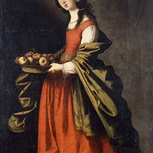 Saint Dorothea, (oil on canvas)