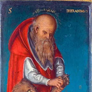 "Saint Jerome"Peinture de Lucas Cranach l