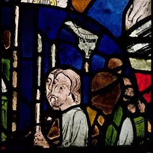 Saint Joseph from the north rose widow, 13th century (stained glass)