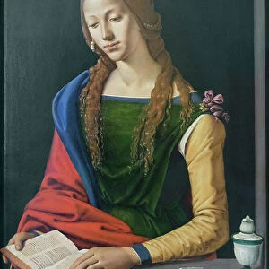 Saint Mary Magdalene reading, late 15th century (oil on panel)