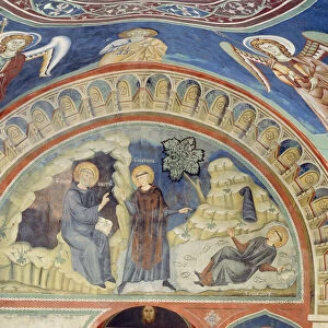 Saint Placidus saved from the lake by Saint Maurus on the orders of Saint Benedict (fresco)