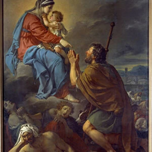 Saint Roch praying to the Virgin for the cessation of the plague