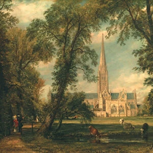Salisbury Cathedral from the Bishops Grounds, 1823-26 (oil on canvas)