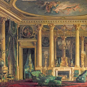 A Salon in the Hotel of Monsieur Basile Parent, Place Vendome, Paris, 1866 (oil on panel)