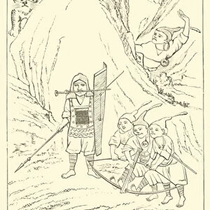 The Sangmiau Tribe of Kweichau, with the Crossbow (engraving)