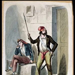 The Sans-Culotte (colour lithograph)