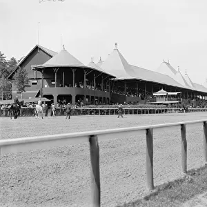 Saratoga Springs, N. Y. grand stand, race track, c. 1900-10 (b / w photo)