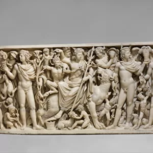Sarcophagus with the Triumph of Dionysus and the Seasons, c. 260-20 A. D. (marble)