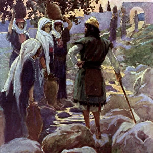 Saul questions the young maidens by Tissot -Bible