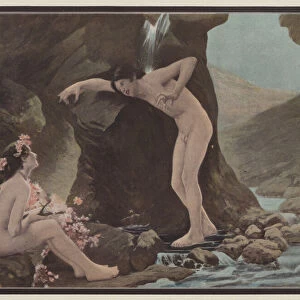 A scene from Daphnis and Chloe (colour litho)