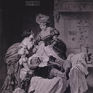 Scene from Shakespeares The Merry Wives of Windsor (Act III, Scene 3) (litho)