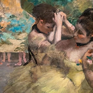 Behind the scenes (detail) (also known as "Yellow dancers"). 1874-1876