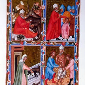 Scenes from the life of Saint Blaise, facsimile of a 15th century manuscript of