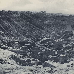 Scenes in the Old Days, Kimberley Mine in 1874 (b / w photo)