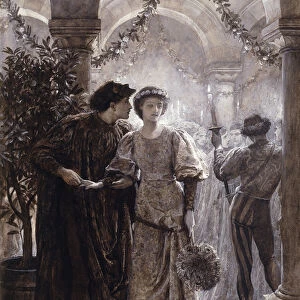 Scenes from Romeo and Juliet: The Ball Scene (I, V), 1882 (gouache, en grisaille)