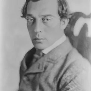 Buster Keaton in The General print, a black and white photograph