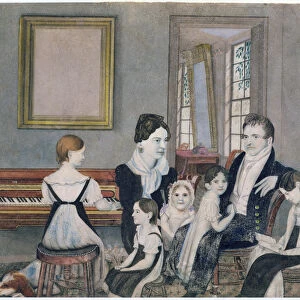 The Schuyler Family, 1824 (w / c on paper)