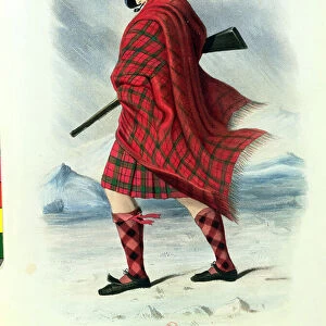 Scotsman in Highland Dress, engraved by W. Kinnebrock (colour litho)