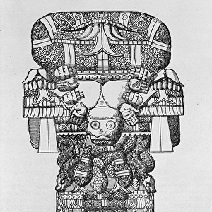 Sculpture of the Goddess Coatlicue, from Narrative and Critical History of America, pub