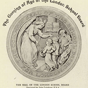 The Seal of the London School Board (engraving)