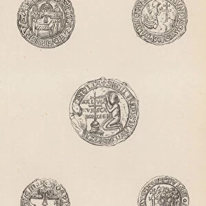 The Seals of the Knights Hospitallers of St John of Jerusalem (engraving)