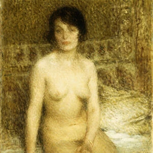 A seated Nude (oil on canvas)