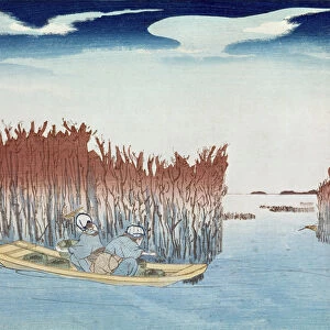 Seaweed Gatherers at Omari, from the series Famous Views of the Eastern Capital, pub