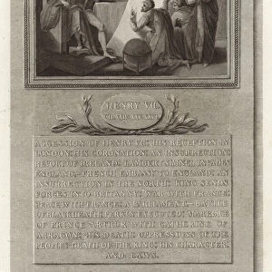 Sebastian Cabot explaining his discoveries to Henry VII (engraving)