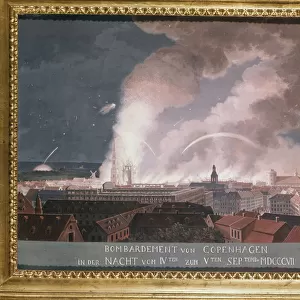 The Second Battle of Copenhagen (or the Bombardment of Copenhagen) 1807 (oil on canvas)