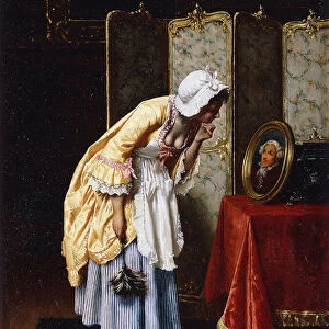 The Secret Admirer, 1871 (oil on panel)