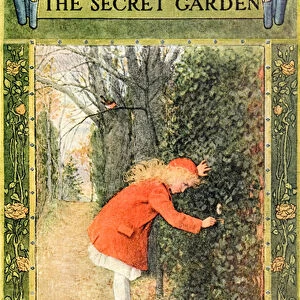 The Secret Garden by Frances Hodgson Burnett (1849-1924), Photograph of first American edition published in 1911 with illustrations by Maria Louise Kirk (1860-1938)
