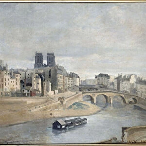 The Seine and the Quai des Orfevres, 1835 (oil on canvas)