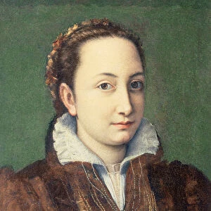 Self portrait, attired as maid-of-honour to the Queen of Spain, 1559 (panel)