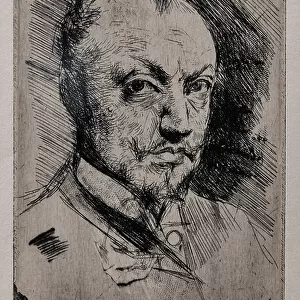 Self-portrait, c. 1890 (drypoint, roulette and etching on paper)
