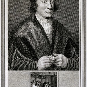 Self Portrait, engraved by J. Corner (engraving)
