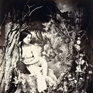 A Semi-Nude Woman Amongst Trees, c. 1850s-1860s (albumen print