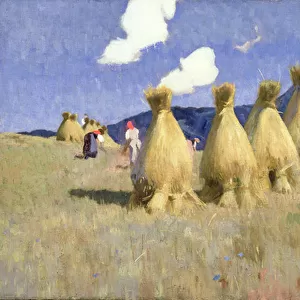 Seven Cornstooks in Upper Hungary, c. 1906 (oil on canvas)