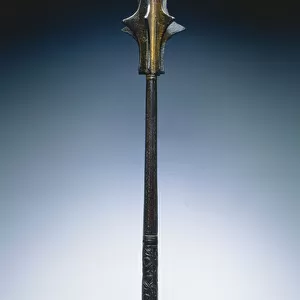 Seven-flanged mace, c. 1540-50 (gilded russet steel)