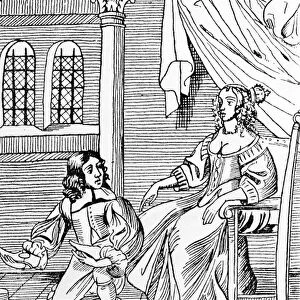 A Seventeenth-Century Shoemaker Fitting a Distinguished Customer, illustration