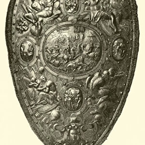 Shield attributed to Benvenuto Cellini (engraving)
