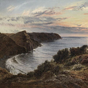 Across Shipload Bay to Lundy Island, North Devon, 1859 (oil on canvas)