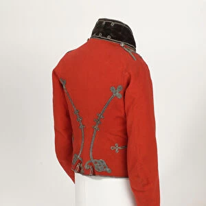 Short frogged officers jacket worn by Colonel Charles Herries, Light Horse Volunteers of London and Westminster, 1813 circa (fabric)