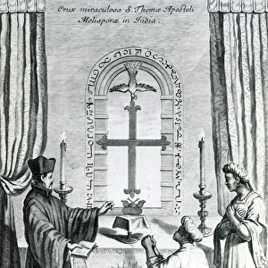 The Shrine of Saint Thomas at Meliapore, 1667 (engraving)