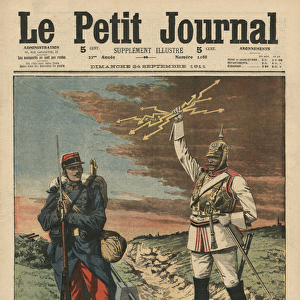 Both sides of the border, front cover illustration from Le Petit Journal