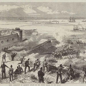Siege Operations at Chatham, Attack by the Flying Bridge on the Redan (engraving)