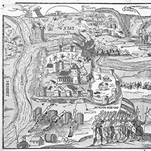 The Siege of Polotsk in 1579 (engraving)