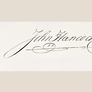 Signature of John Hancock (litho)