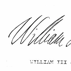 Signature of William III of England, from The National and Domestic History